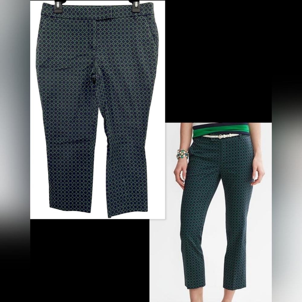 Stylish Green & Black Patterned Women's Pants
